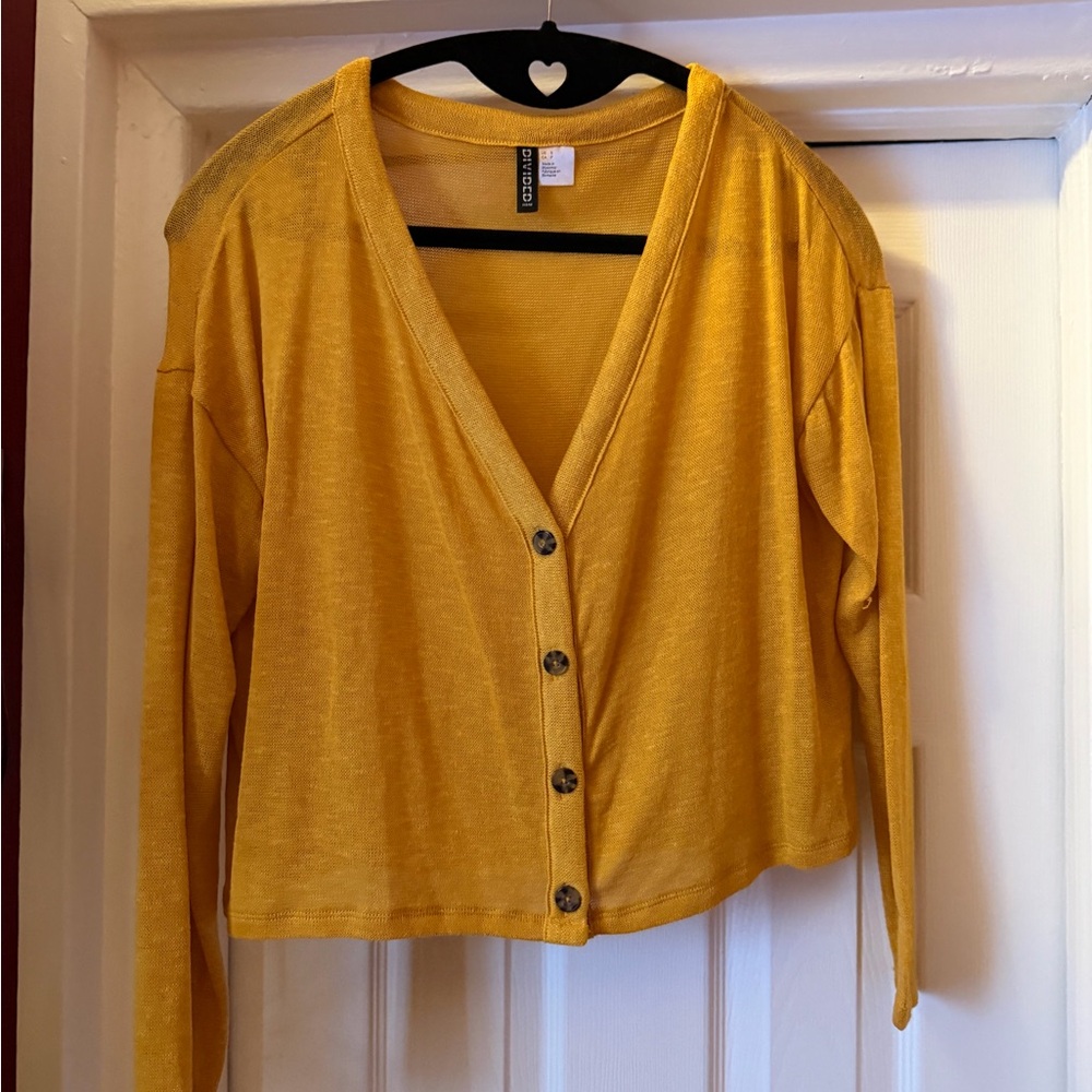 H&M Divided Mustard Cardigan